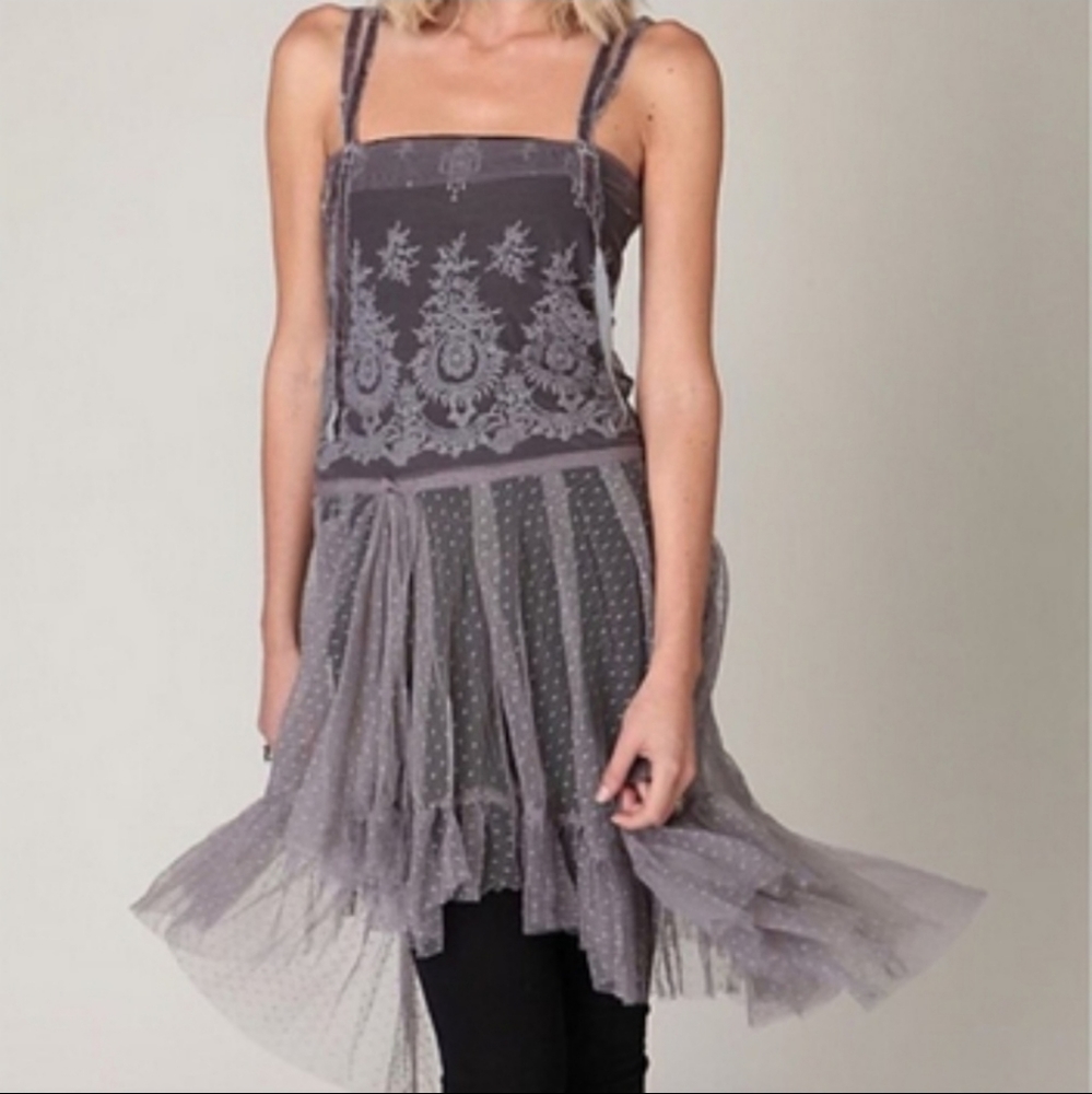 ISO!!! Free People Millicent Slip Grey/Dusty Lavender - Picture 1 of 6